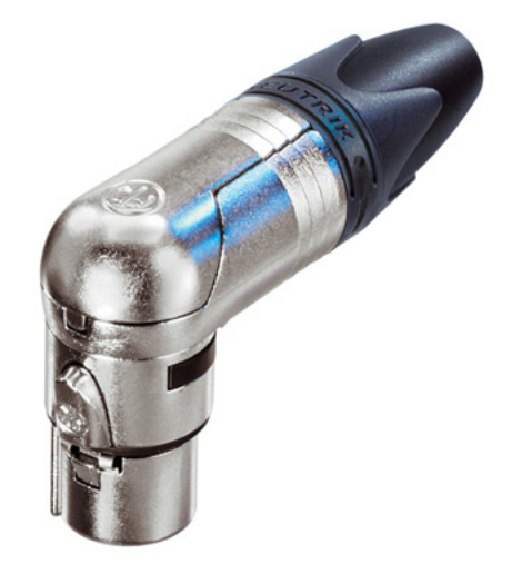 RX Series 6-Pin XLR Right Angle Connector with Nickel Housing and Silver Contacts