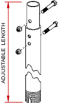 6-8 ft. Adjustable Multi-Display Drop Column