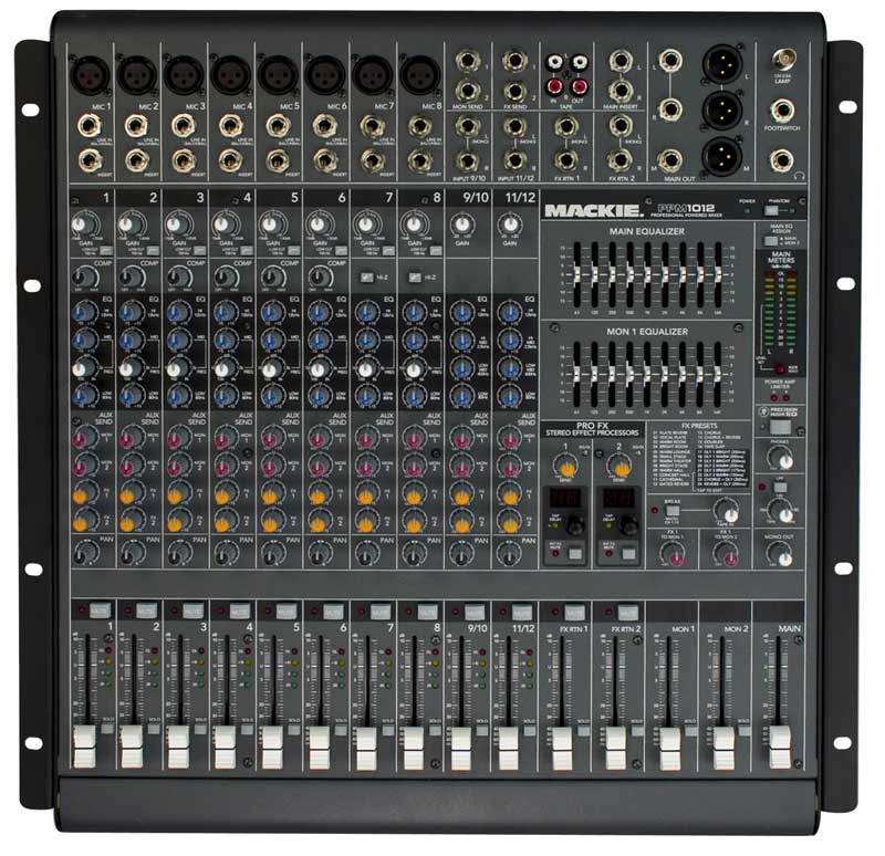 12-Channel 1600W Desktop Mixer