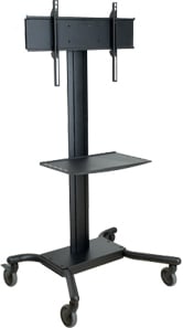 Universal Flat Panel TV Cart (for 32-60" Screens, with Metal Shelf)
