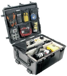 Large Transport Case with Padded Dividers & Wheels