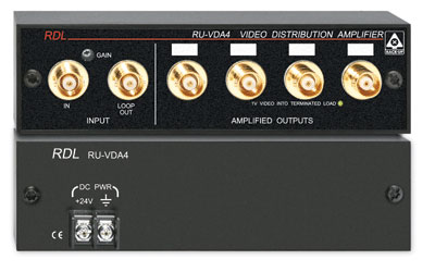 1x4 Video Distribution Amplifier with BNC Jacks