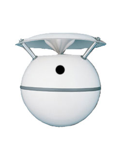 Foreground and Background Spherical Ceiling Speaker, White finish