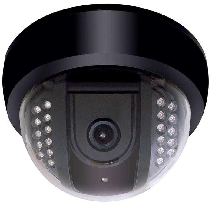 Black Plastic Dome, IR LEDs