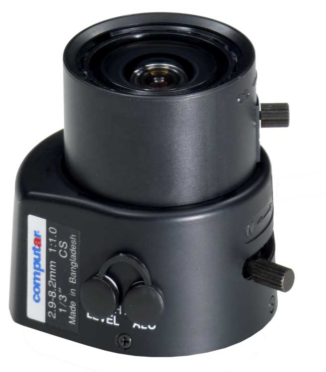 Lens, 1/3" 2.9-8mm f1.0 Varifocal, Auto Iris, CS Mount