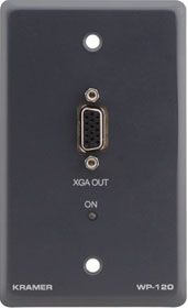 Wall Plate, Active: 15-Pin HD Twisted Pair Receiver
