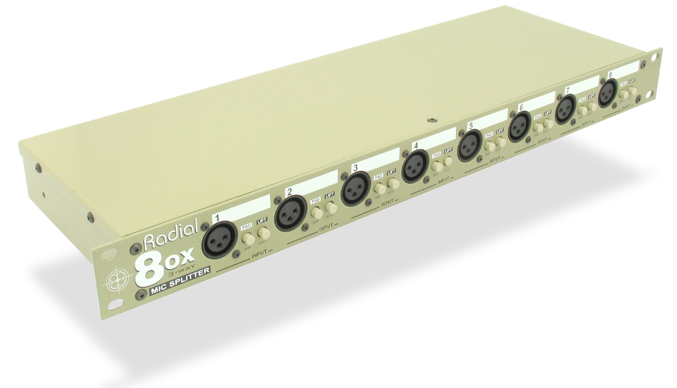 Transformer Based 8-Channel Microphone Splitter with Radial Transformers
