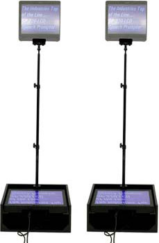 Dual 20" LCD Teleprompters (for Public Speakers, with Dist. Amp)