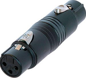 3-Pin XLR-F to 3-Pin XLR-F Wired Adapter (Black)
