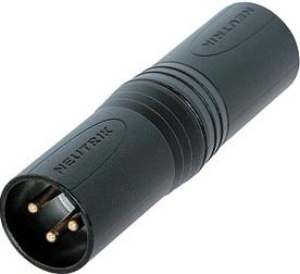3-Pin XLR-M to 3-Pin XLR-M Wired Gender Adapter (Black)