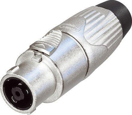 STX Series 8-Pin Female Speakon Cable Connector (Nickel Housing, Chuck Type Strain Relief)
