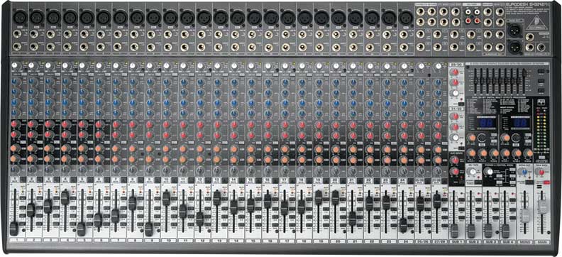 32 Channel Mixer with 24 XENYX Mic Preamps, 4 Buss, 99 Digital Effects Presets