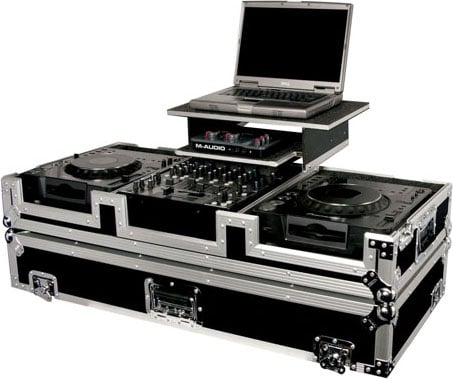 Glide-Style DJ Coffin Case (with Wheels & Sliding Laptop Tray)
