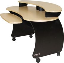 A/V Desk with Riser in Black