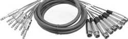 Pro Balanced Snake: 8x XLR3-F to 8x 1/4" TRS