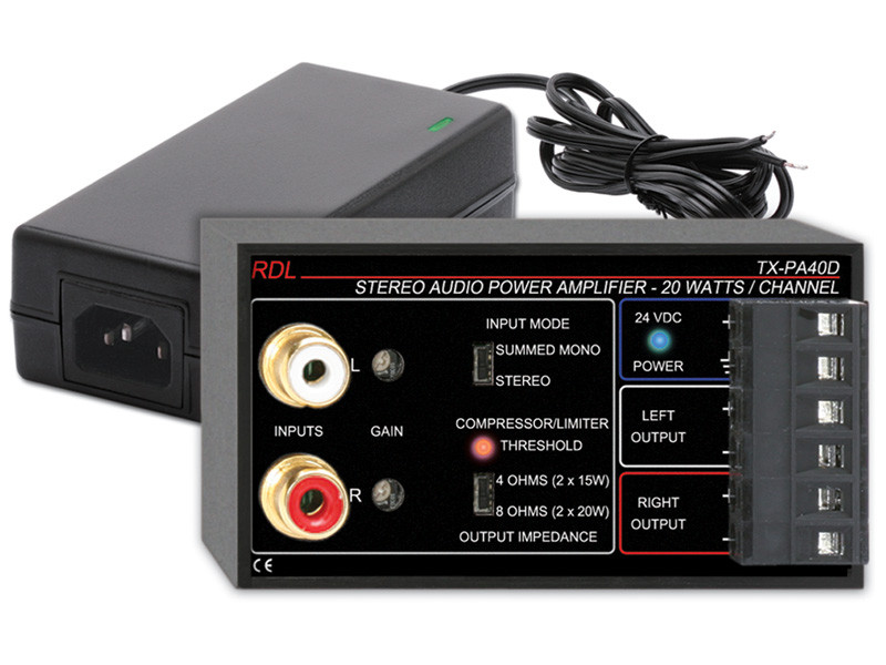 20W RMS Per Channel @ 8 Ohms Stereo Amplifier with Power Supply