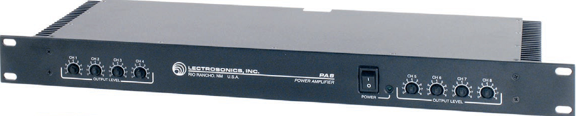 8-Channel Power Amplifier (10W/CH @ 4 Ohms, 6W/CH @ 8 Ohms, Bridgeable)