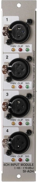 Analog Input Card 4-Ch. XLR In