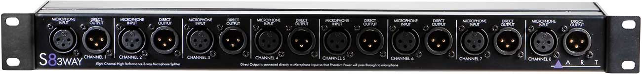 3-Way Mic Splitter, 8 Channel