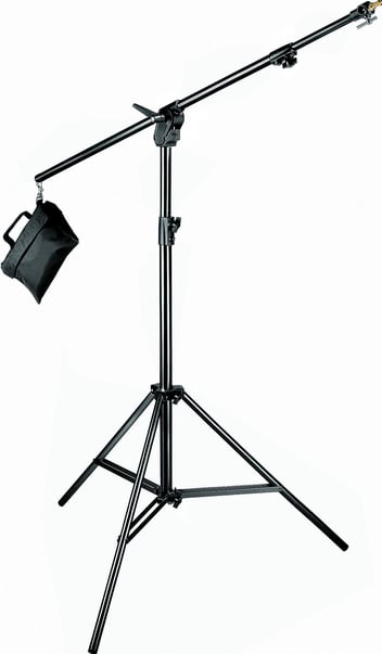 Combination 3-Section Boom Stand in Black with Sandbag