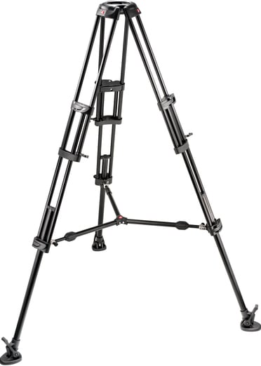 2-Stage Pro Aluminum Video Tripod (Braced Legs, Mid-Level Spreader, No Center Column, 100/75mm Bowl)