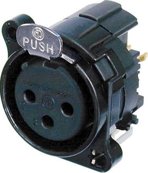 XLR Female Connector, PCBV