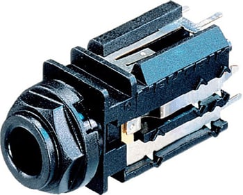Vertical PCB Mount 1/4" Panel Jack