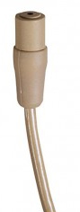 Subminiature Lavalier Microphone, Omnidirectional, Beige, No Power Module, 55" Unterminated Cable