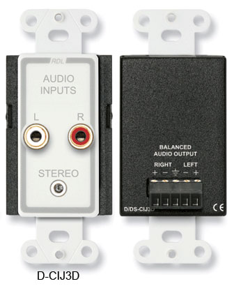 Consumer Input Jacks, Stereo, RCA