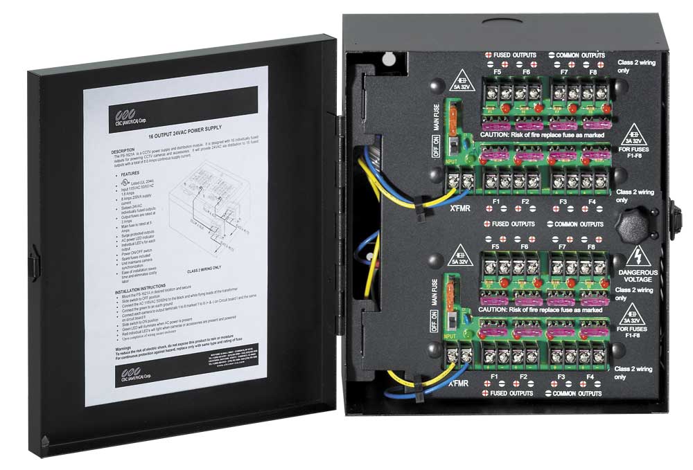 8-Output 24VAC PS Series Power Supply