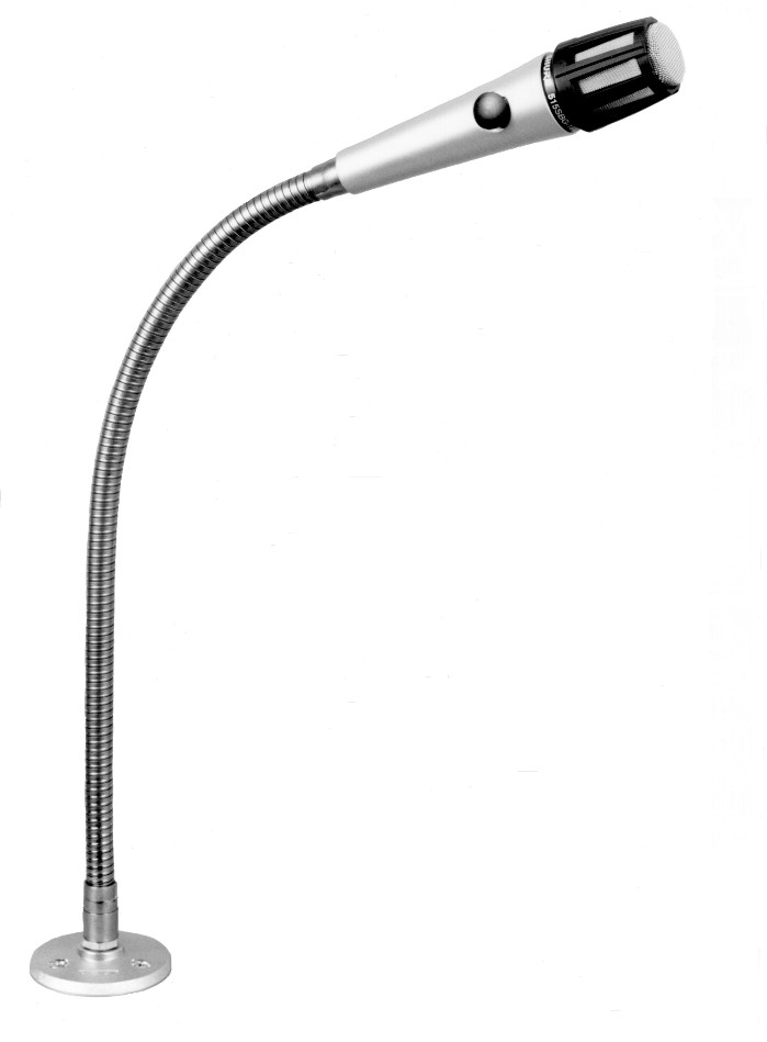 Gooseneck Microphone and 44.4 mm Diameter Mounting Flange