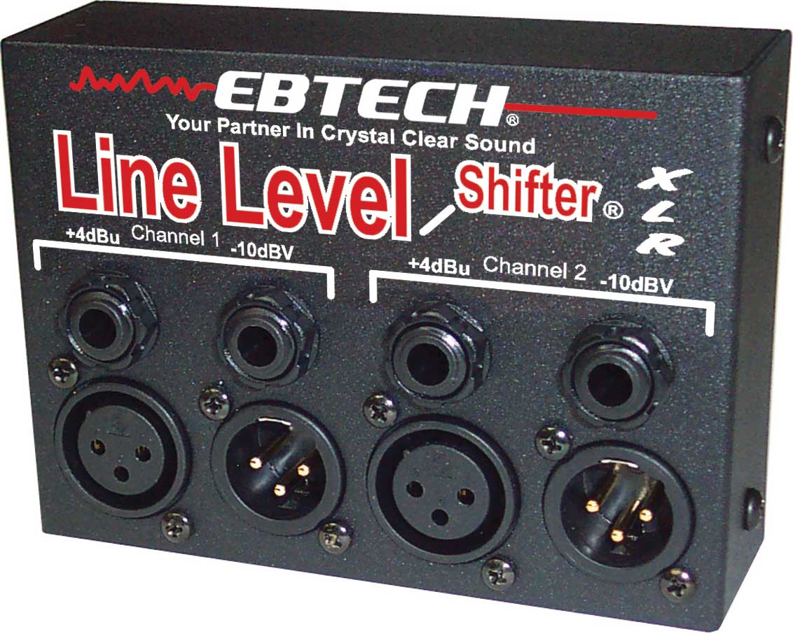 Line Level Shifter, 2 Channel with XLR Jacks