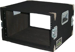 6 RU Amp Rack (with Recessed Hardware, Black)