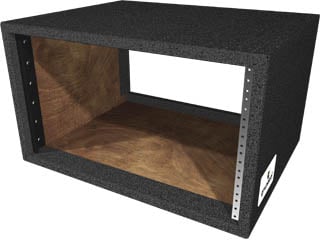 6 RU Short Rack (15.5" Rackable Depth, No Handles, Black)