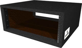 4 RU Carpeted Deep Rack Shell ( Rackable Depth, Black)