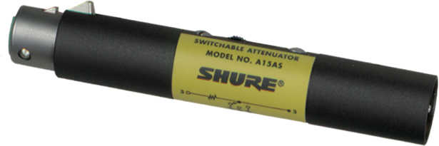 In-Line Microphone Attenuator, 15/20/25dB, XLR-F to XLR-M