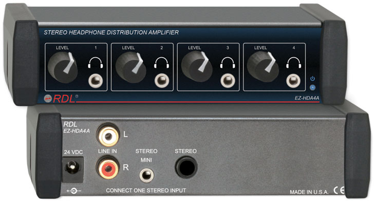 1x4 Headphone Distribution Amplifier