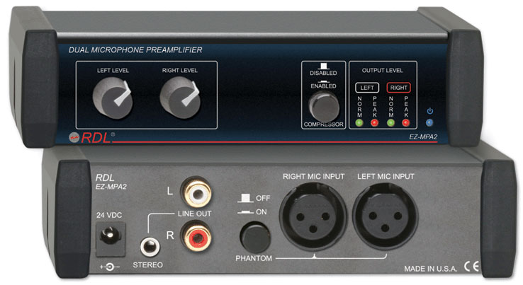 Dual Mic Preamp with Compressors, Stereo out