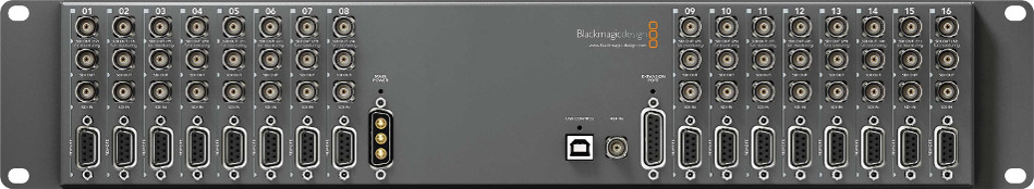 1RU 16x32 3G-SDI Video Router with 16 Deck Control Ports