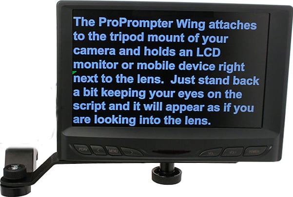 Wing LCD Prompter Kit (with 7" VGA LCD Flat Screen Monitor)