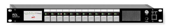 Audio Monitor Panel, 12 Line or Speaker Inputs
