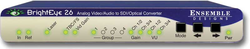 Analog Video/Audio to SDI/Optical Converter with TBC and Embedder