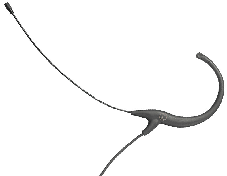 Headworn Omnidirectional Microphone with AT8539 Power Module, 3-Pin XLRM Output, Black