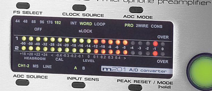 A/D Option Module for M201 preamp (not included)