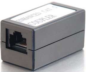Coupler, Cat5E RJ45 to RJ45, Modular Inline