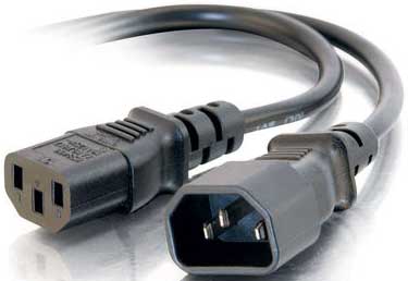 Cable, IEC Male to IEC Female, 5 ft