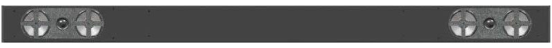 Dual-Channel Soundbar Speaker in Black for Flatscreens with Screw Terminals