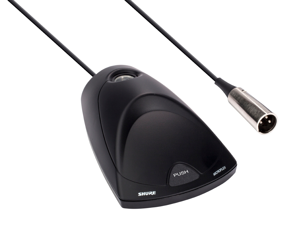 Desktop Base with Programmable Mute Switch for Microflex Gooseneck Microphones