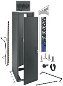 35 RU 25" D Configured A/V Rack Enclosure (with Two 10-Outlet Power Strips)