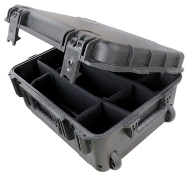 Molded Case, 19 x 14 x 8, Wheels, Dividers